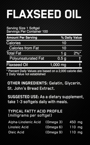 Laneno ulje nutritivne vrijednosti