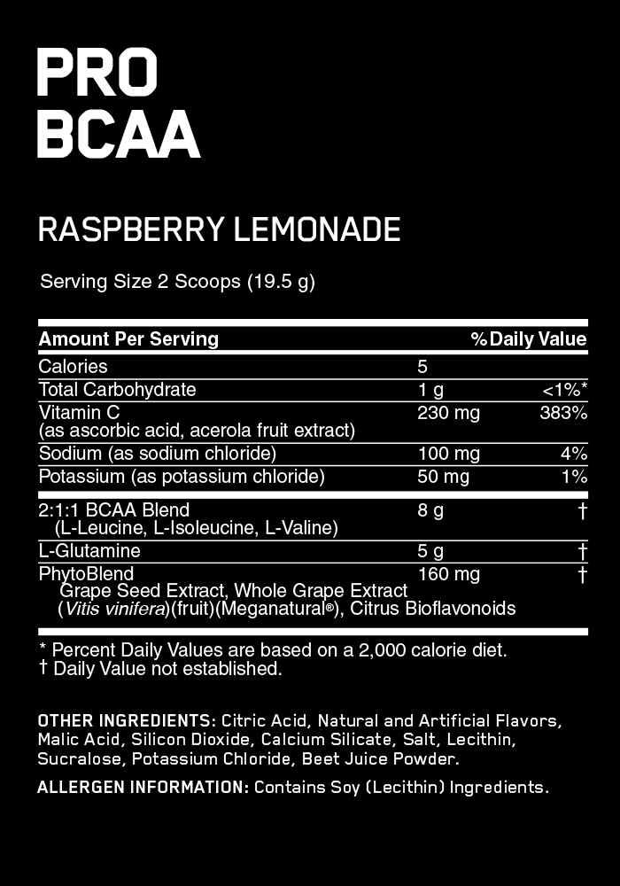 ON Pro BCAA nutritivne vrijednosti