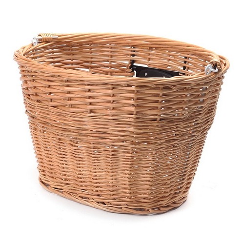 Prednja košara za bicikl oval pletena