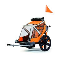 Bellelli prikolica za 2 djece narančasto-siva