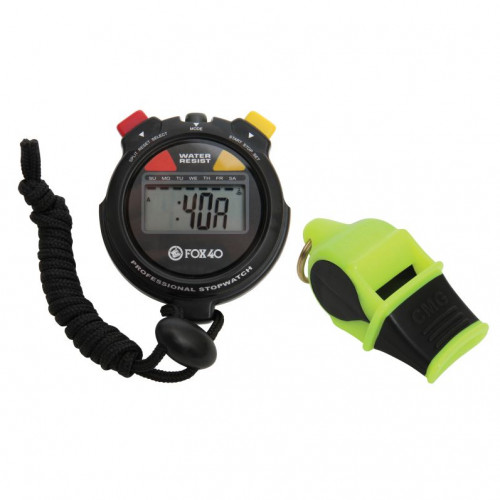 Fox 40 sudački komplet s zviždaljkom i štopericom